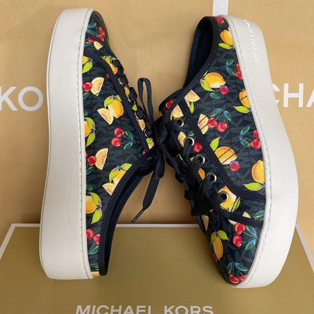 Michael Kors POPPY SLIDE SNEAKERS  FRUIT PAINT MK SIG SM 49T4POFP1Q Platforms